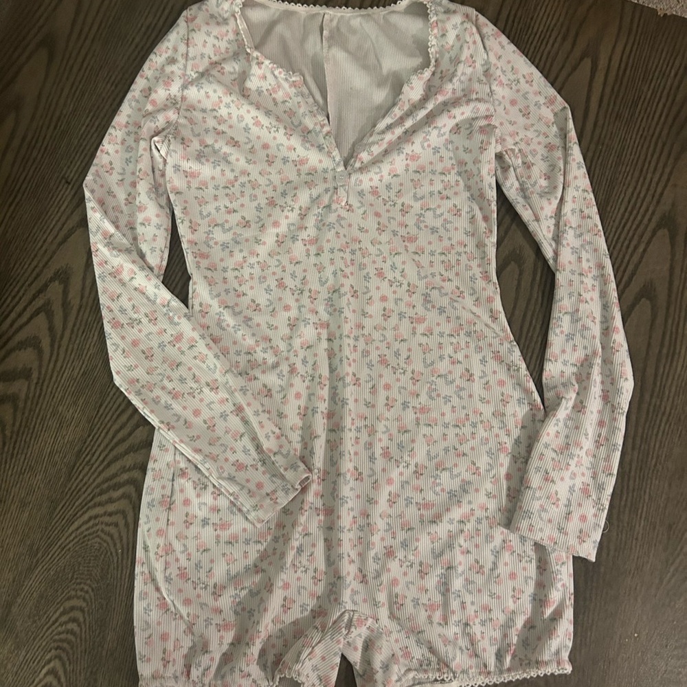 Floral Long Sleeve Women's Sleepwear-SHEIN